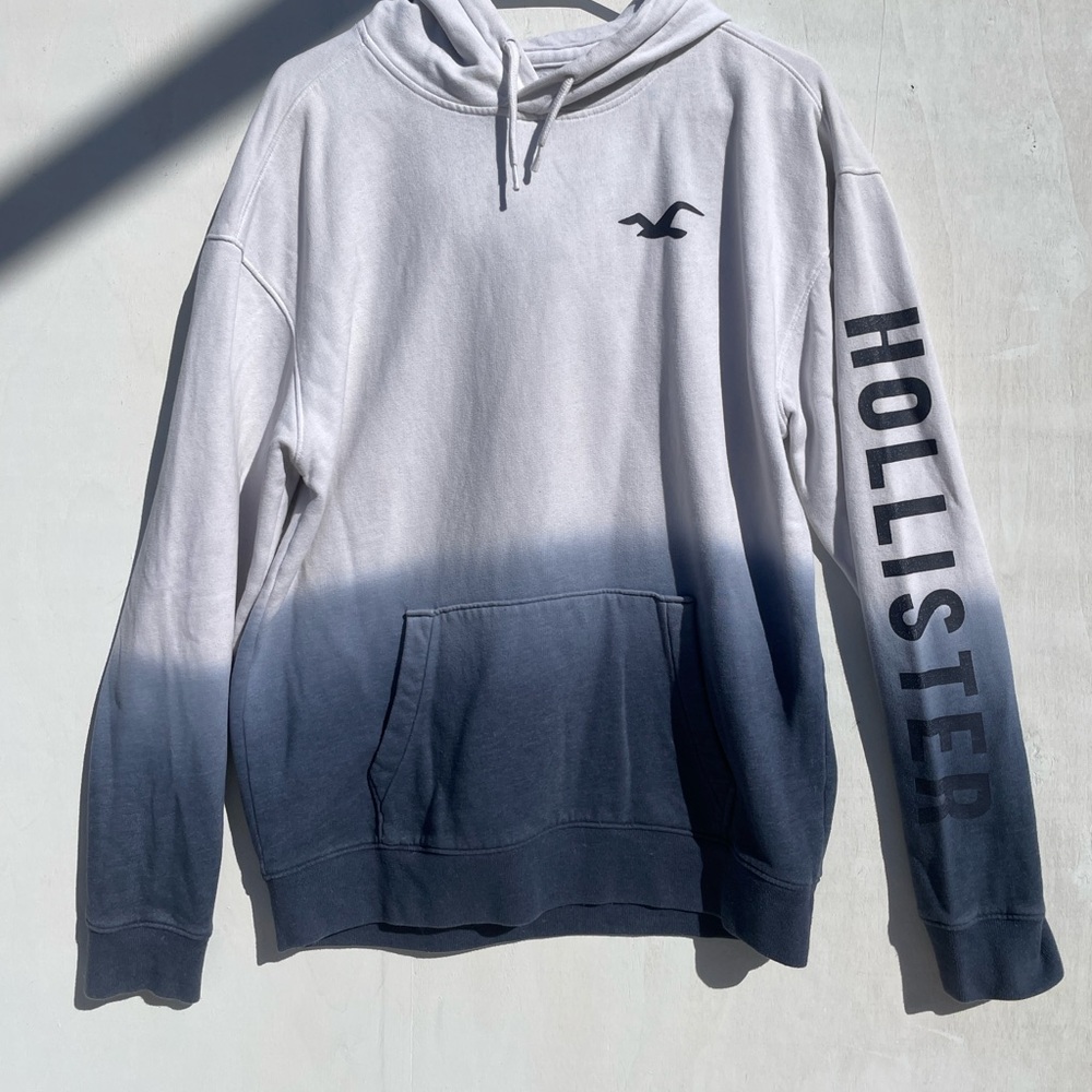 Hollister Men’s Ombre’ Hoodie Y2K Trendy Grunge SZ L